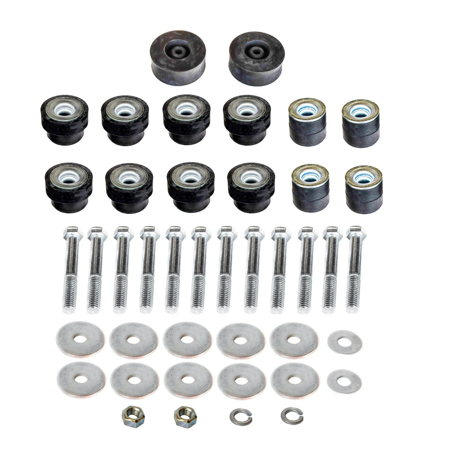 1968-72 Chevelle Convertible Body Bushing &amp; Radiator Bushings with Hardware