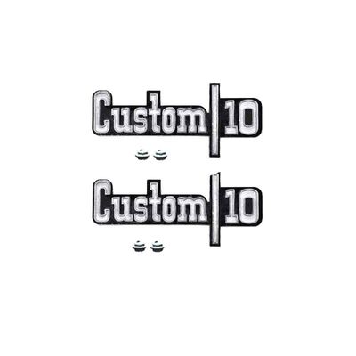 1973-76 Chevy Truck C10  &quot;Custom/10&quot; Fender Emblems Pair