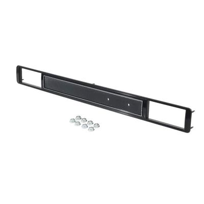 Plastic Dash Plate w/AC &amp; Hdw Black w/Silver Trim 1973-80 Chevy Truck C/K 10