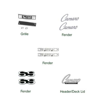 1968 Camaro &quot;RS-SS 350&quot; Emblem Kit