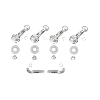 1968-72 GM Window Crank &amp; Door Handle Kit Clear Knobs w/ Springs &amp; Crank Washers