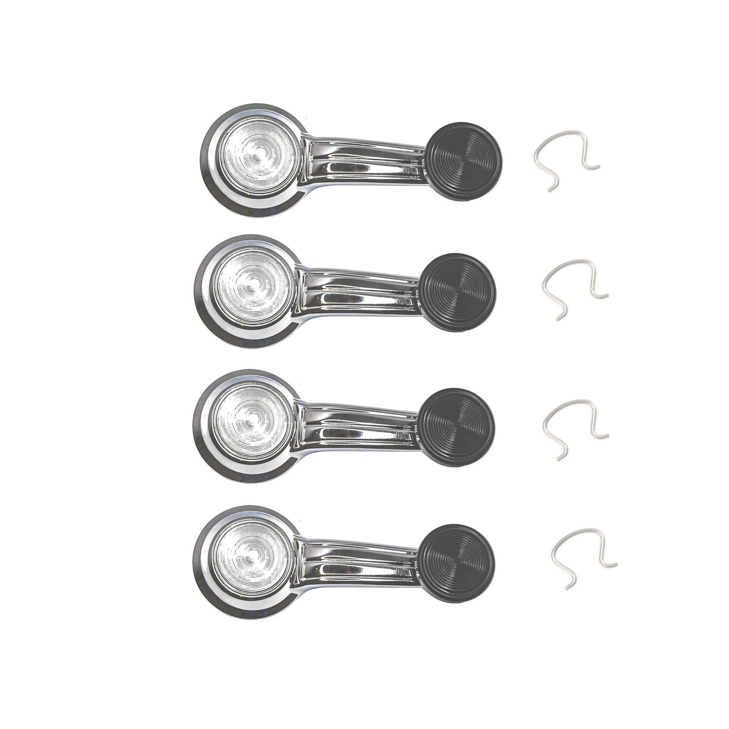 1968-69  Camaro /Firebird Deluxe Door Panel Window Cranks - 4-piece
