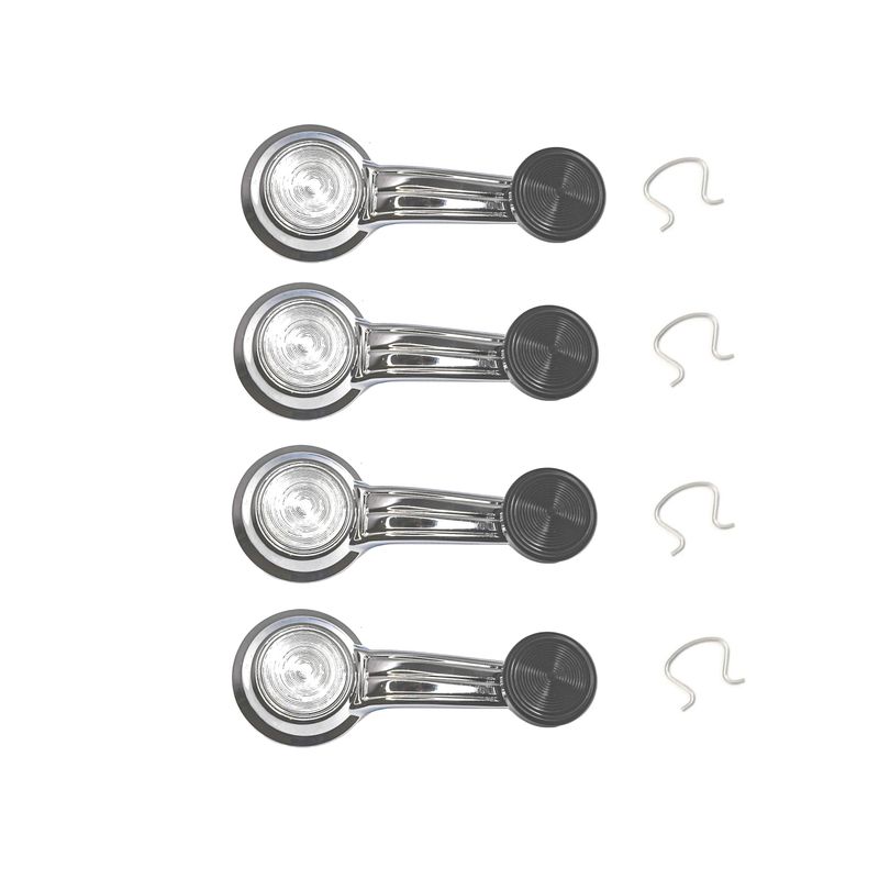 1968-69  Camaro /Firebird Deluxe Door Panel Window Cranks - 4-piece