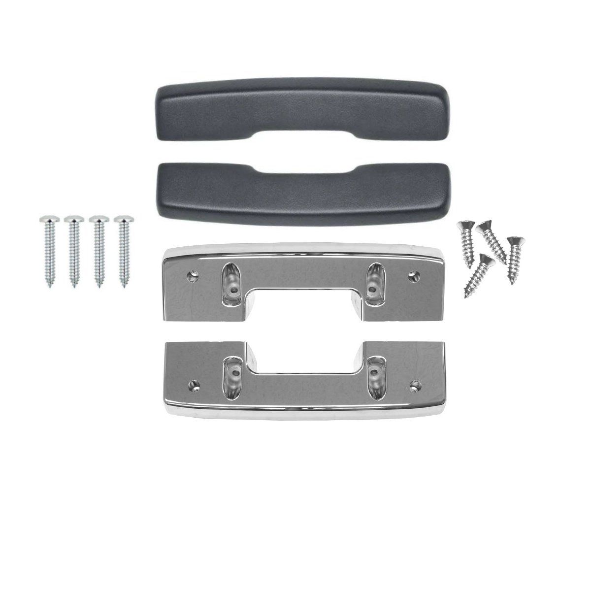 1967 Camaro/Firebird &amp; 1966-67 Nova Standard Arm Rest Bases &amp; Pad Kit w/Screws