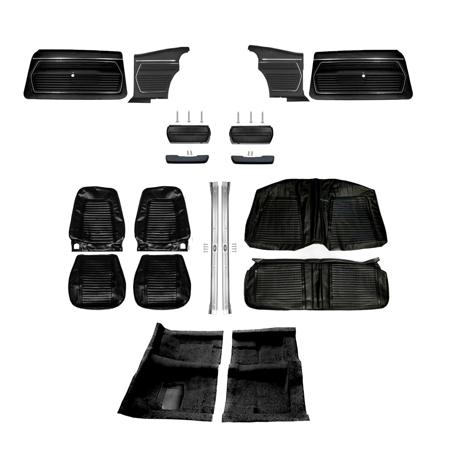 1969 Camaro Convertible Standard Interior Kit - Black