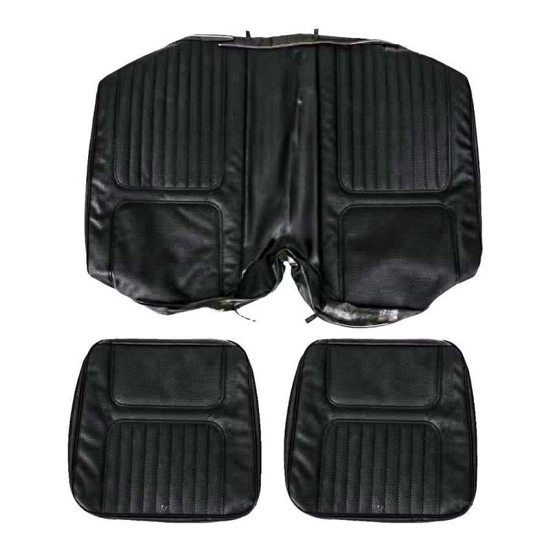 1970 Camaro Rear Seat Covers - Black