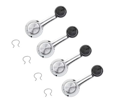 1967-81 Camaro /Firebird / 1968-72 Chevelle 4-Piece Window Crank Handle Set - Black