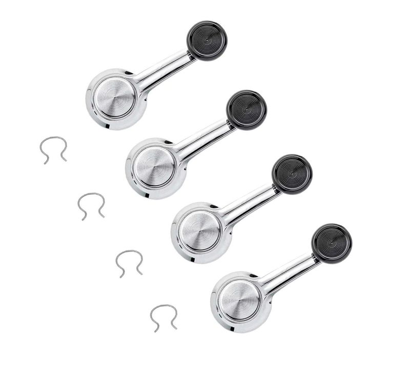 1967-81 Camaro /Firebird / 1968-72 Chevelle 4-Piece Window Crank Handle Set - Black