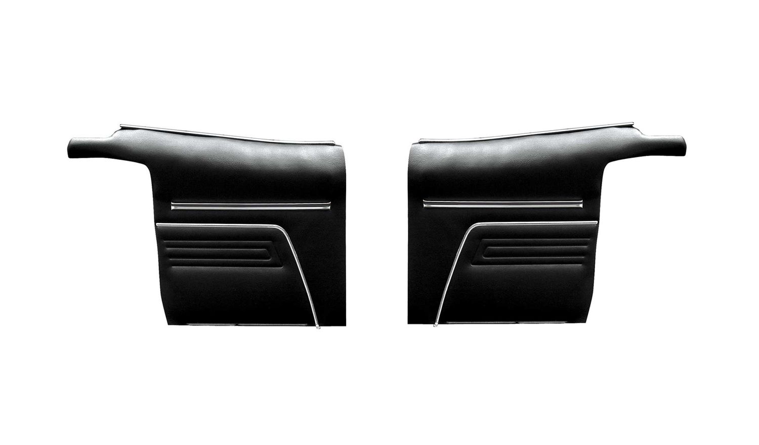 1969 Camaro Convertible Standard Pre-Assembly Rear Panels - Pair -black