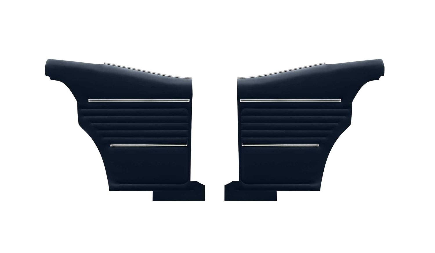 1968 Camaro Pre-Assembled Standard Rear Coupe Panels Pair - Black