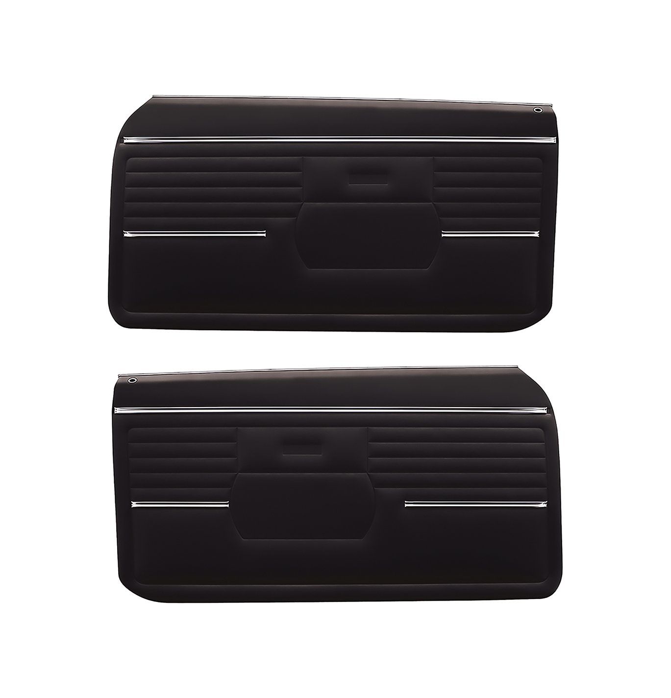 1968 Camaro Pre-Assembled Standard Front Door Panels Pair Black