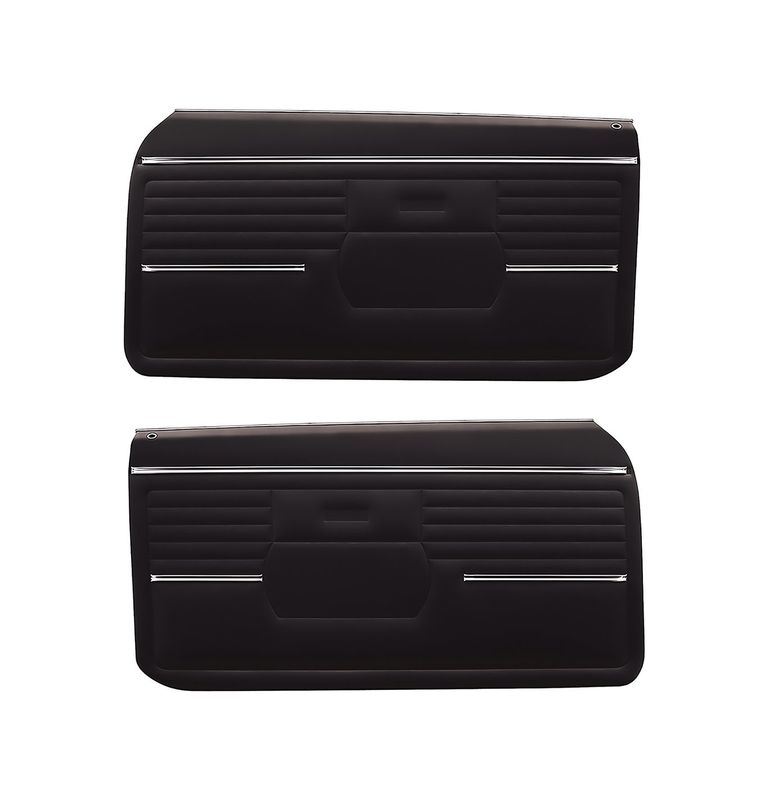 1968 Camaro Pre-Assembled Standard Front Door Panels Pair Black