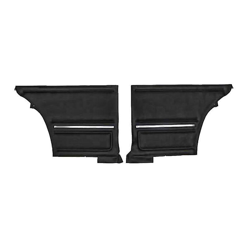1967 Camaro Firebird Coupe Standard Pre-Assembled Rear Side Panels Pair - Black