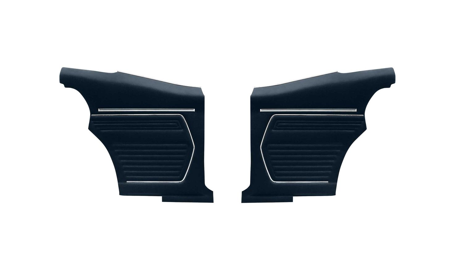 1969 Camaro Pre-Assembled Standard Coupe Rear Seat Side Panel - Black