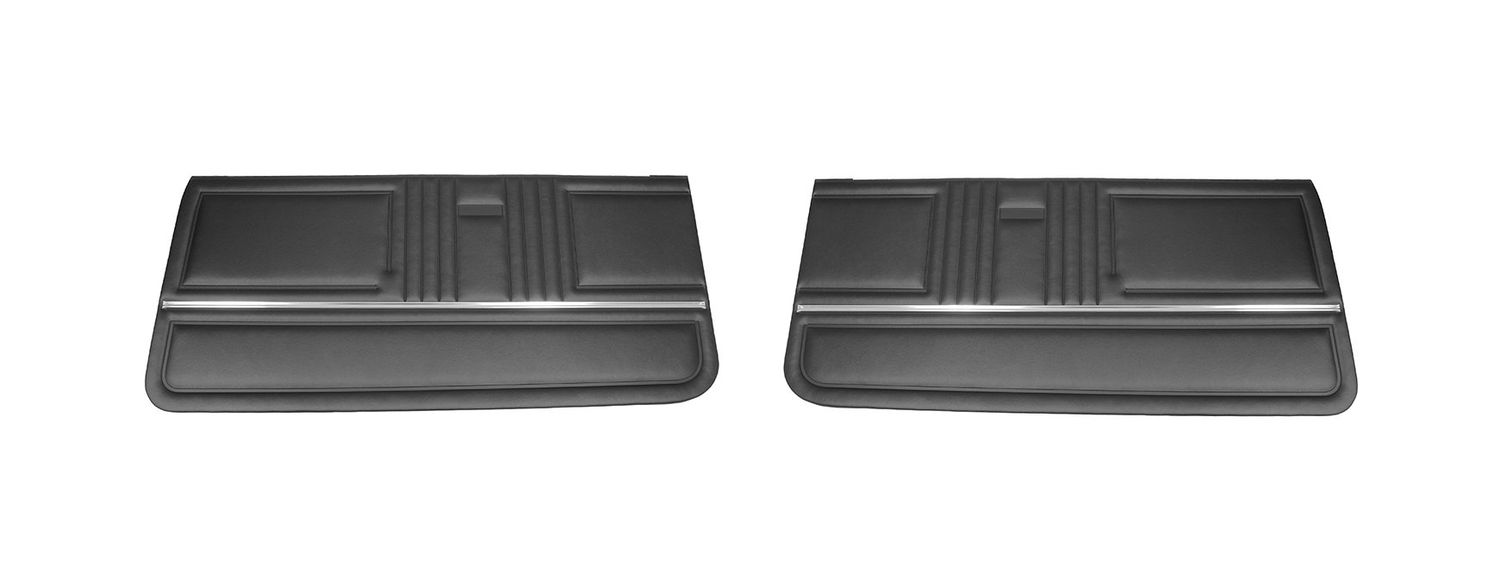 1967 Camaro Firebird Standard Pre-Assembled Front Door Panel - Pair - Black