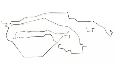 1969 Camaro Aftermarket Power 4 Wheel Disc Conversion Stainless Steel Line Set w/ Clips &amp; Center Hose