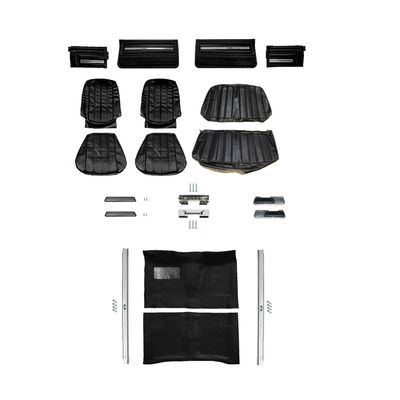 1966 Chevelle Convertible Front Bucket Seats Interior Kit - Black