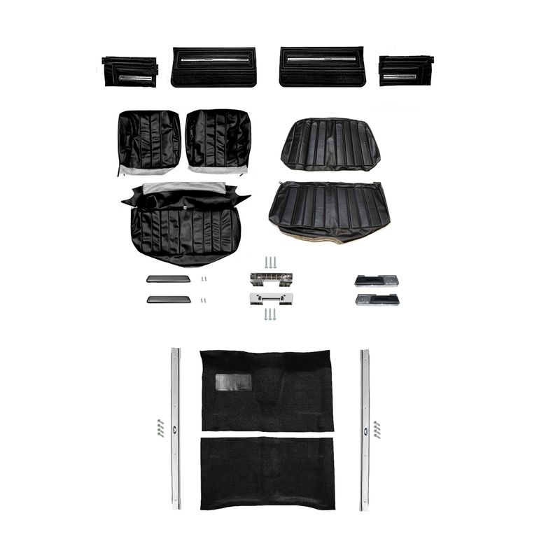 1966 Chevelle Convertible Bench Seat Interior Kit - Black