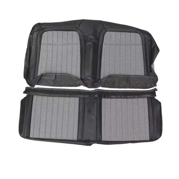 1968 Camaro Rear Fold Houndstooth Seat Cover - Black