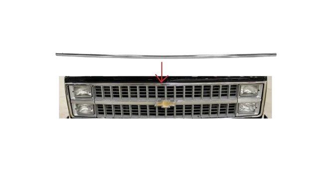 Upper Grille Molding 1981-82 Chevy Truck, C/K 10