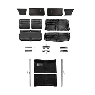 1967 Chevelle Convertible Bench Seat Interior Kit - Black