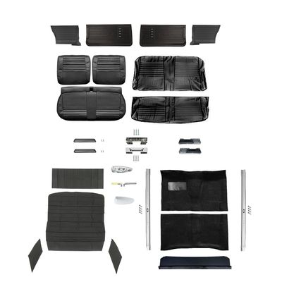 1967 Chevelle Coupe Bench Interior Kit - Black