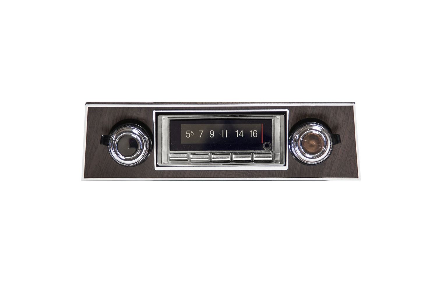 1967-68  Camaro Walnut Face AM/FM, Bluetooth Radio, USA740 - Custom Audio Sound