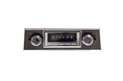 1967-68  Camaro Walnut Face AM/FM, Bluetooth Radio, USA740 - Custom Audio Sound