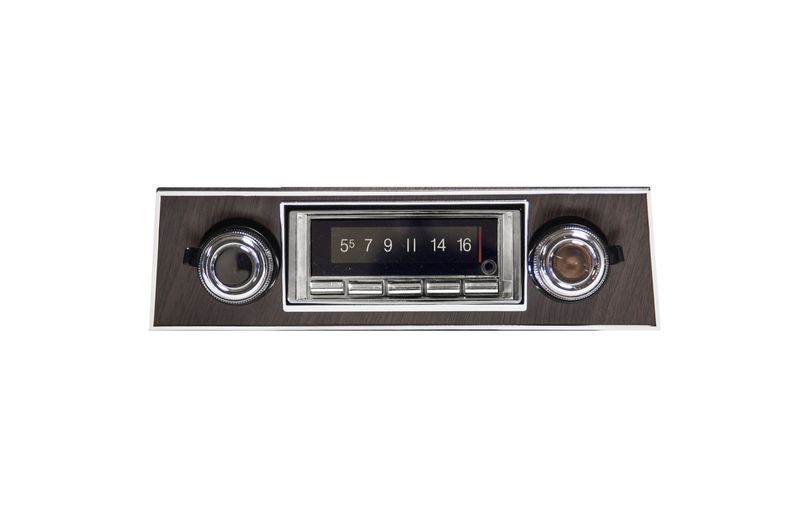 1967-68  Camaro Walnut Face AM/FM, Bluetooth Radio, USA740 - Custom Audio Sound
