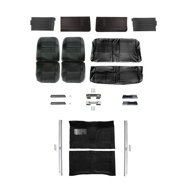 1967 Chevelle Convertible Front Bucket Seats Interior Kit - Black