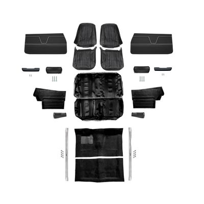 1969 Chevelle Convertible Bucket Interior Kit - Black