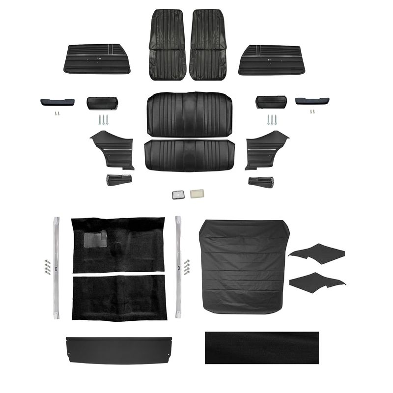 1968 Chevelle Coupe Bucket Interior Kit - Black
