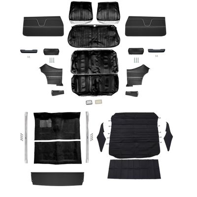 1969 Chevelle Coupe Bench Interior Kit - Black