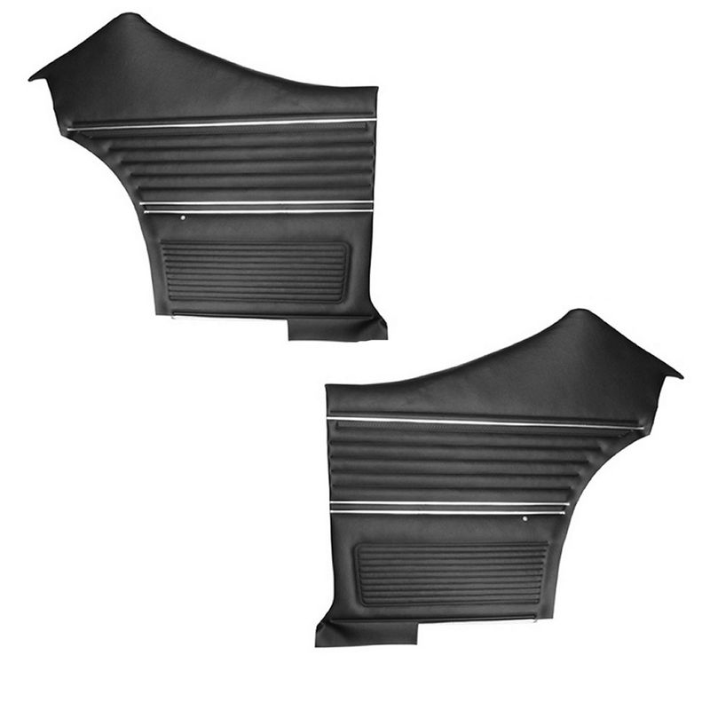 1969 Chevelle Rear Coupe Pre-Assembled Door Panel Black