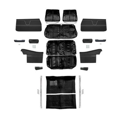 1969 Chevelle Convertible Bench Seat Interior Kit - Black
