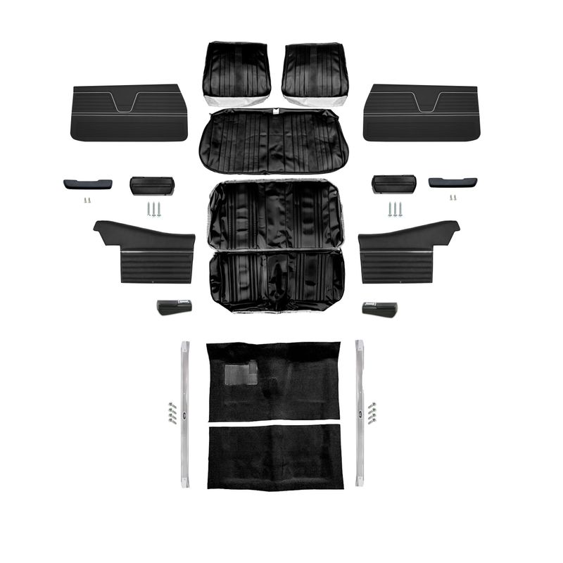1969 Chevelle Convertible Bench Seat Interior Kit - Black