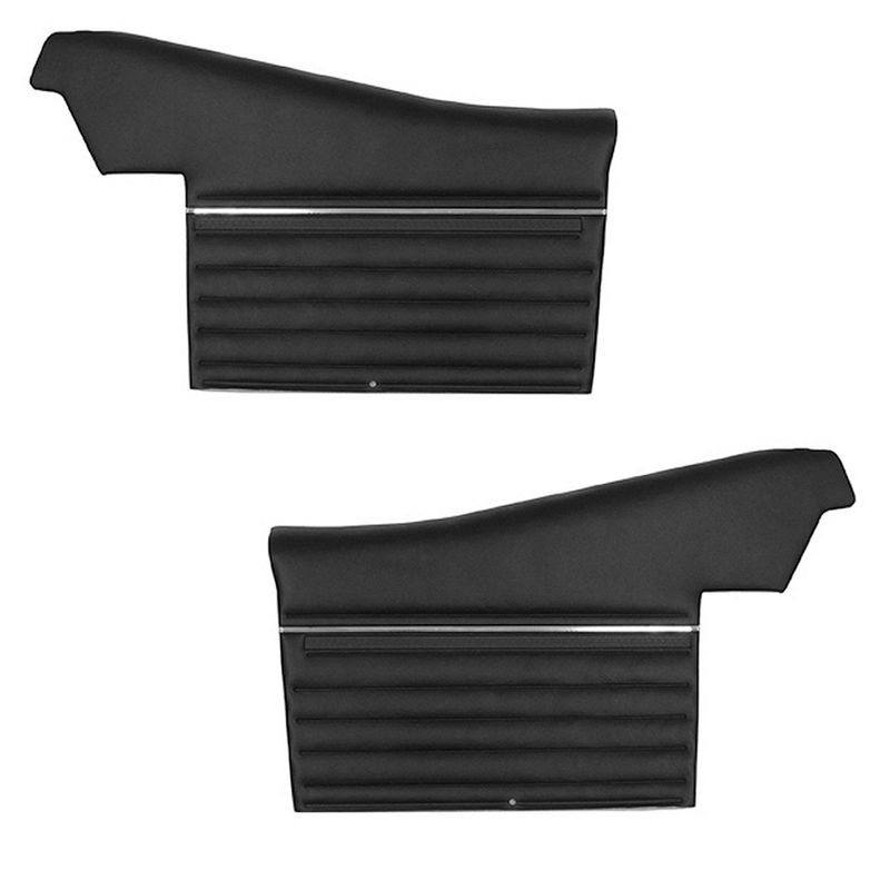 1969 Chevelle Rear Convertible Pre-Assembled Door Panel - Black