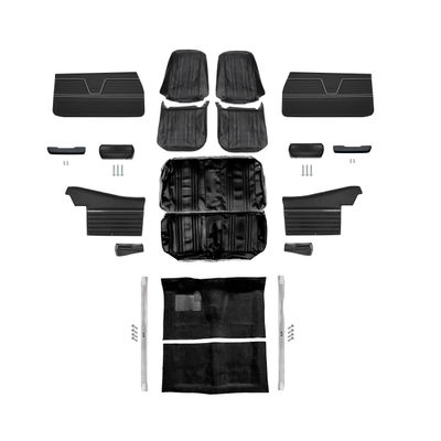 1969 Chevelle Convertible Bucket Interior Kit - Black