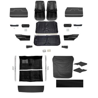 1970 Chevelle Coupe Bucket Interior Kit - Black