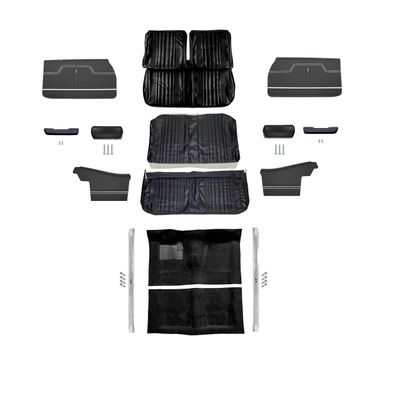 1970 Chevelle Convertible Bench Seat Interior Kit - Black