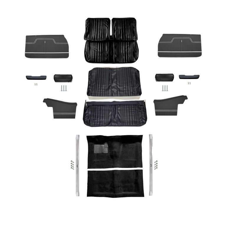 1970 Chevelle Convertible Bench Seat Interior Kit - Black