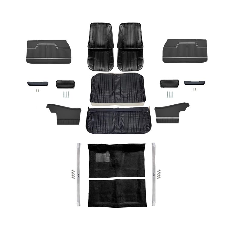 1970 Chevelle Convertible Bucket Seat Interior Kit - Black