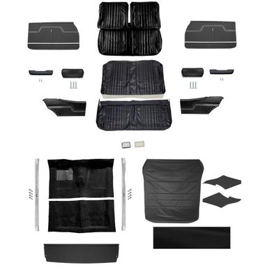 1970 Chevelle Coupe Bench Interior Kit - Black