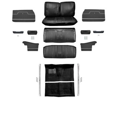 1971-72 Chevelle Convertible Bench Seat Interior Kit - Black