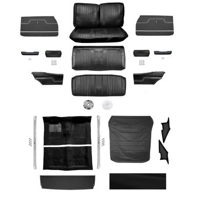 1971-72 Chevelle Coupe Bench Seat Interior Kit - Black