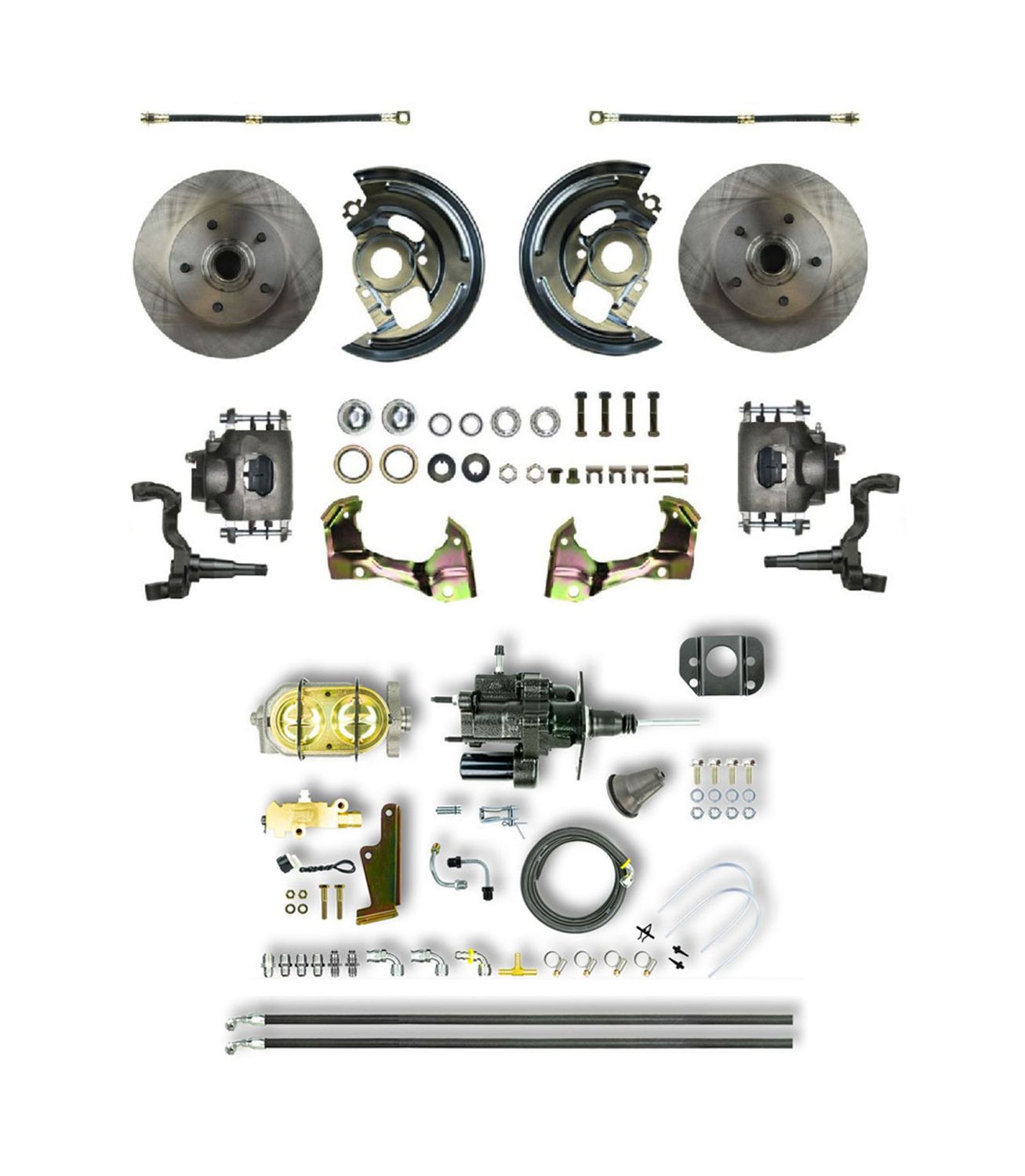 1964-72 Chevelle El Camino Hydro Boost Front Disc Brake Conversion &amp; Std Rotors