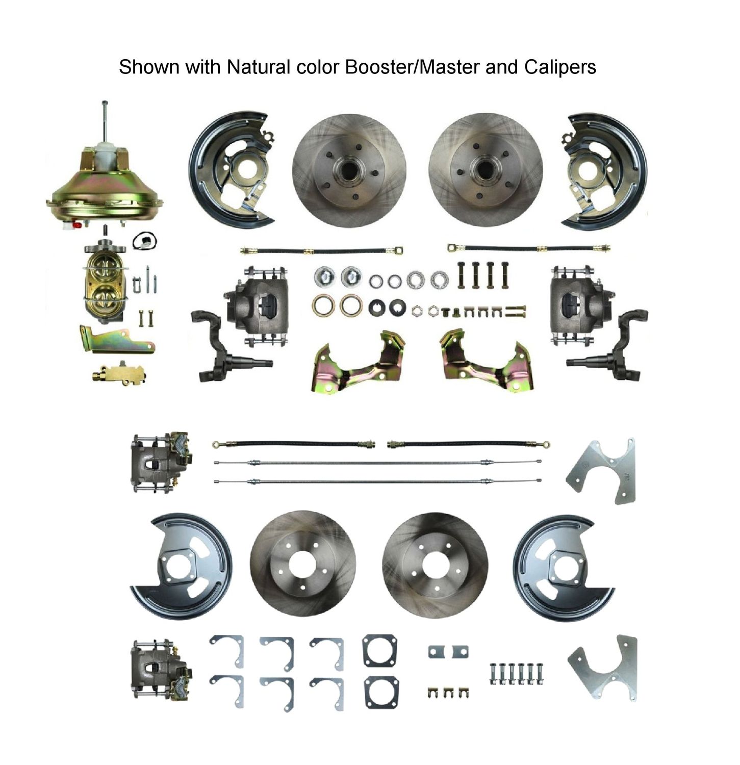 1967 Camaro Firebird 4-Wheel Disc Brake Conversion Kit - Non Staggered Shocks