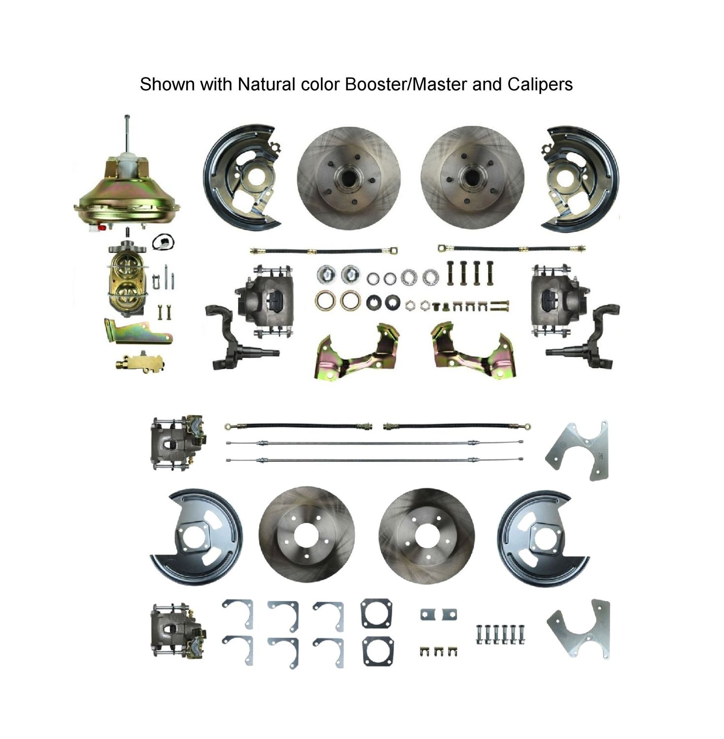 1968-72 Chevelle El Camino 4-Wheel Disc Brake Conversion Standard Rotors &amp; Calipers