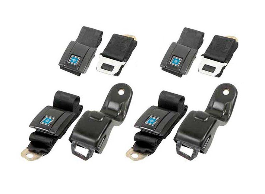 1967-69 Camaro Firebird Standard Seatbelts Front and Rear (4 Belts)