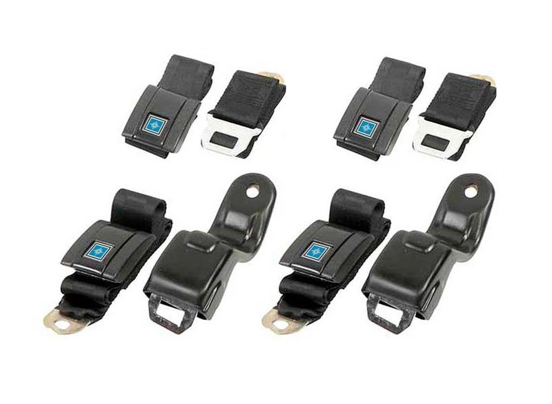 1967-69 Camaro Firebird Standard Seatbelts Front and Rear (4 Belts)